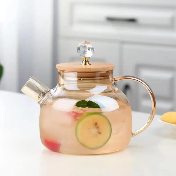 Buy Borosilicate 1 LTR Glass Tea Pot Online in India – Skyborn