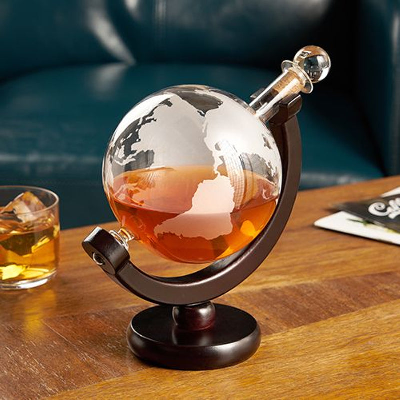 Single Handcrafted -Globe Whiskey or Wine Decanter - 850ml