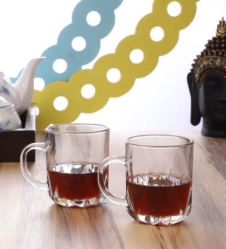 New Design & Style Glass Tea Cup Set (Pack Of 6)