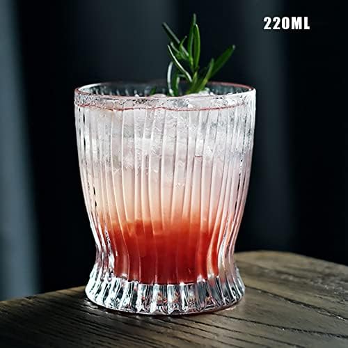 Crystal Stripes Whisky Tumbler- 300ml(Pack Of 6)