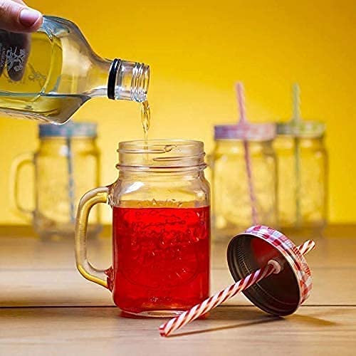 Mason Jar With Handle - 500ML (Pack of 02)