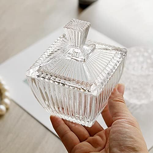 Crystal Glass Transparent Bowl with Lid (1Pcs)