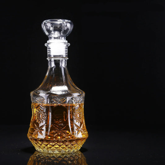 Single Unique Flower Whiskey Decanter - 500ML