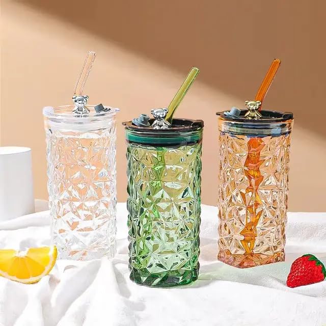 Diamond Cut Glass Tumbler - 470ML (1 Pcs)