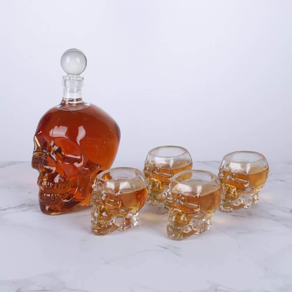 Skull Face Decanter And Glasses Set - 850ML