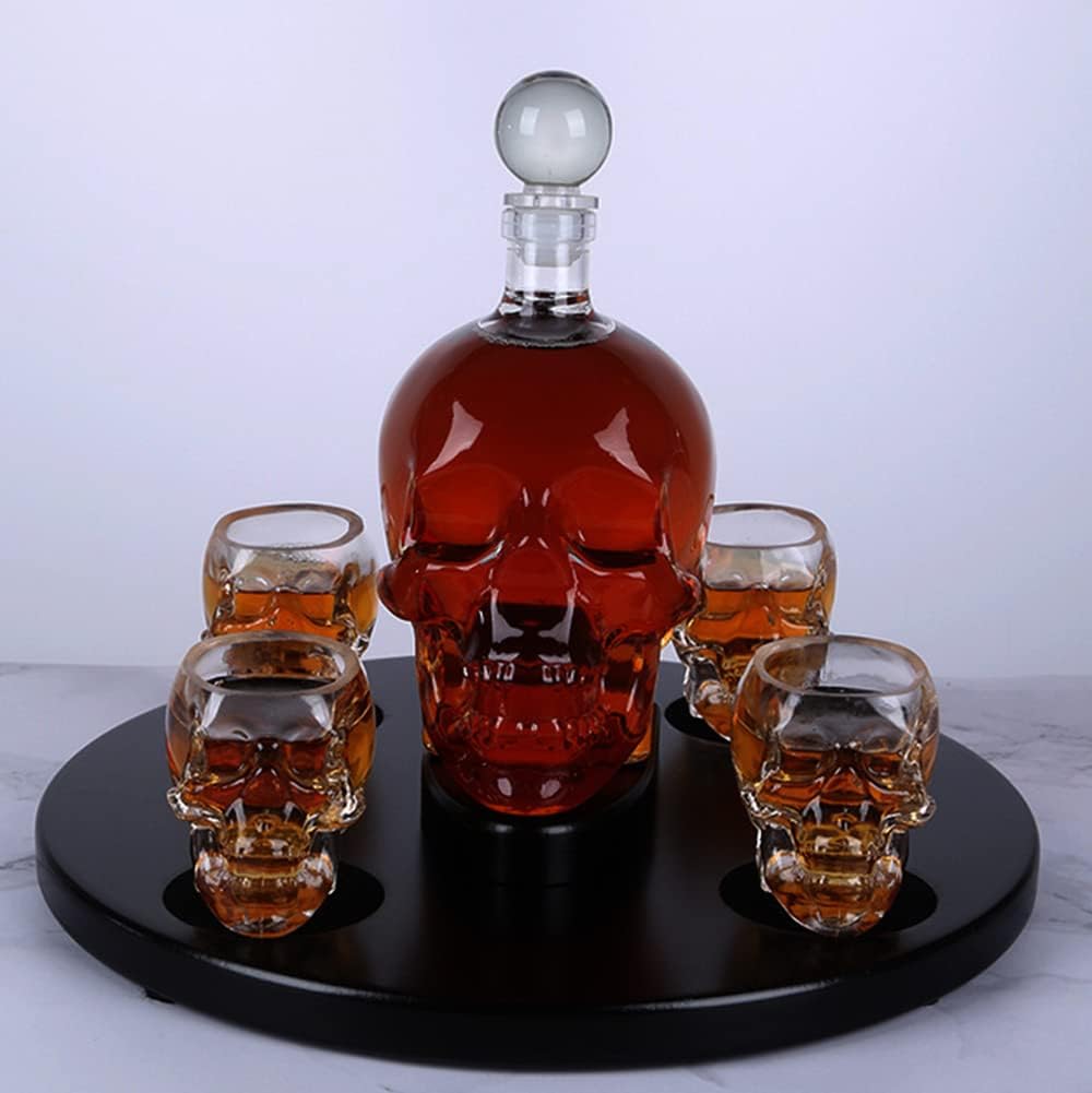 Skull Face Decanter And Glasses Set - 850ML