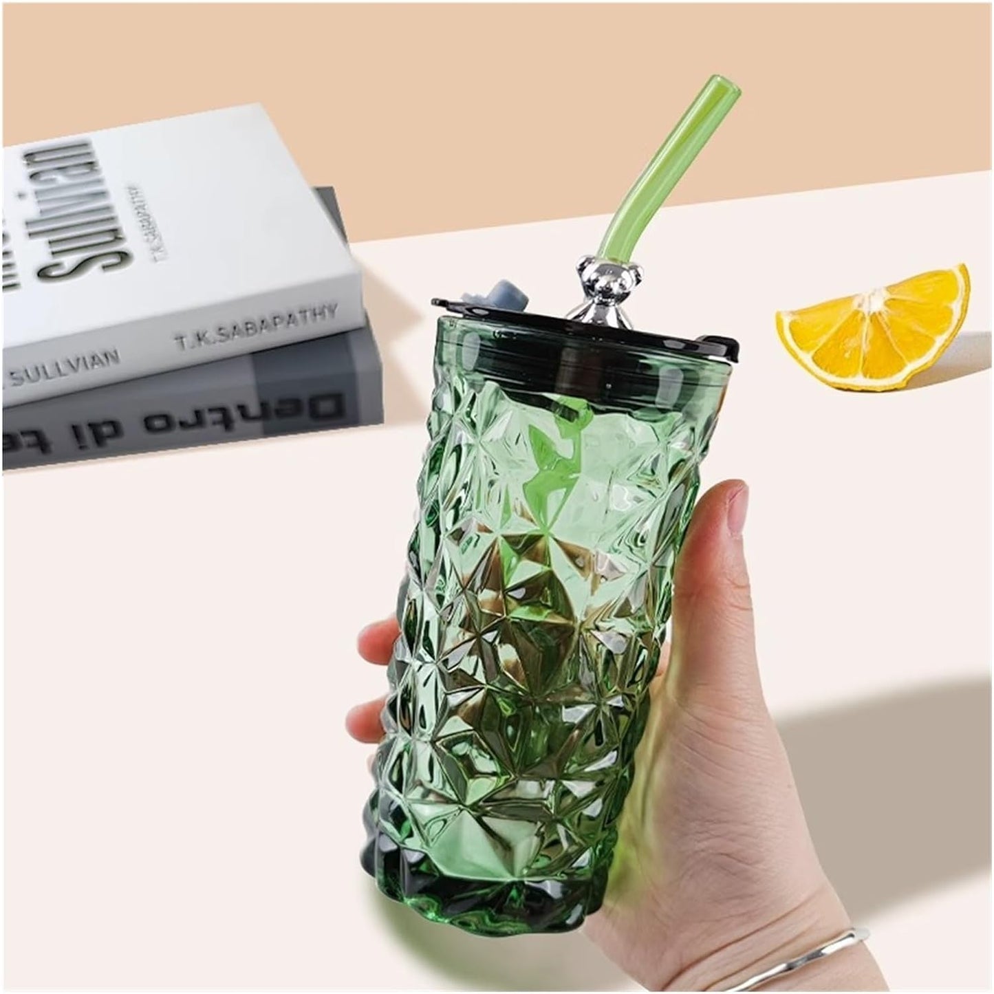 Diamond Cut Glass Tumbler - 470ML (1 Pcs)