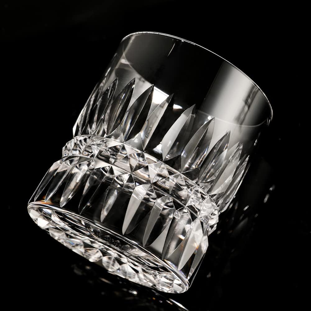 Heavy Hand Cut Crystal Whiskey Glasses - 150ML(Pack Of 6)