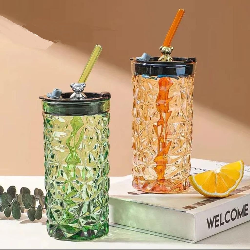 Diamond Cut Glass Tumbler - 470ML (1 Pcs)