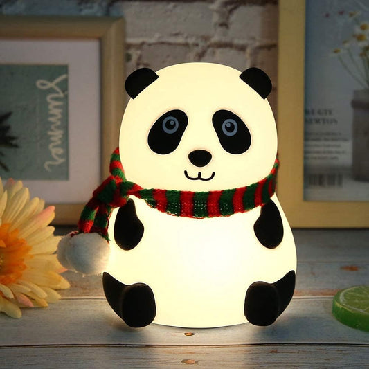 Cute Cartoon Panda Silicone Lamp with Touch Sensor