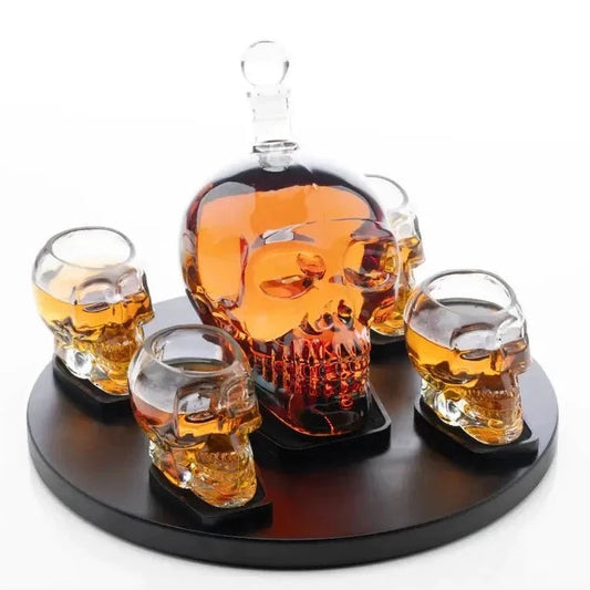 Skull Face Decanter And Glasses Set - 850ML