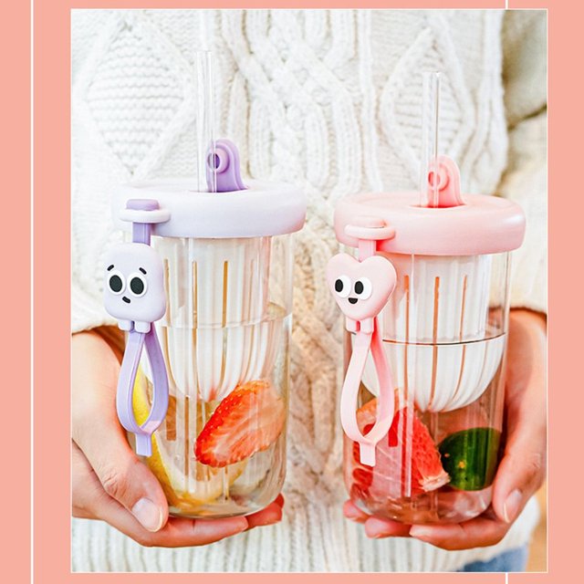 Kawaii Unique Shape detox Water Cup - 500ML (Pack Of 1)