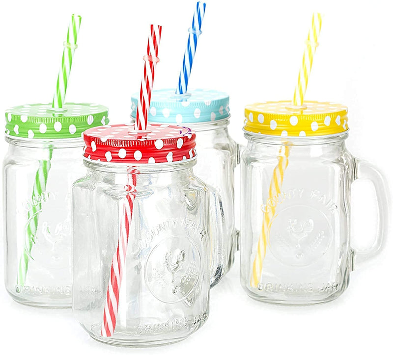Mason Jar With Handle - 500ML (Pack of 02)