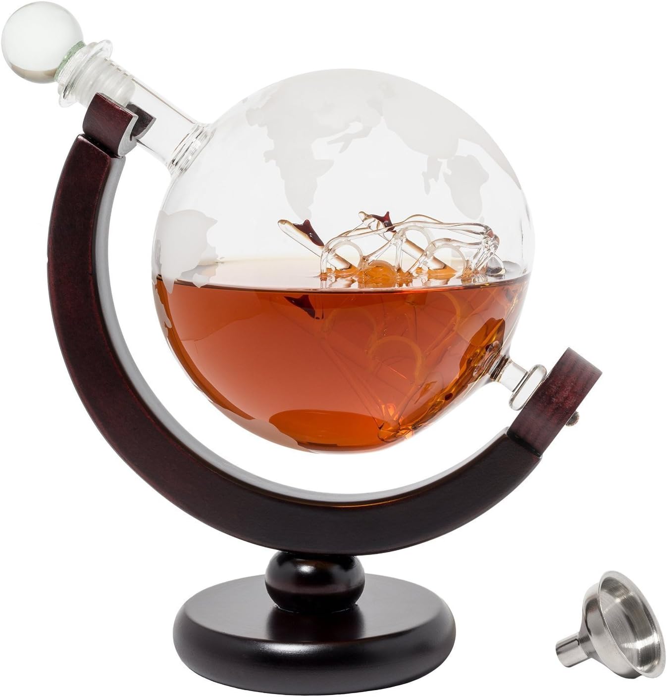 Single Handcrafted -Globe Whiskey or Wine Decanter - 850ml