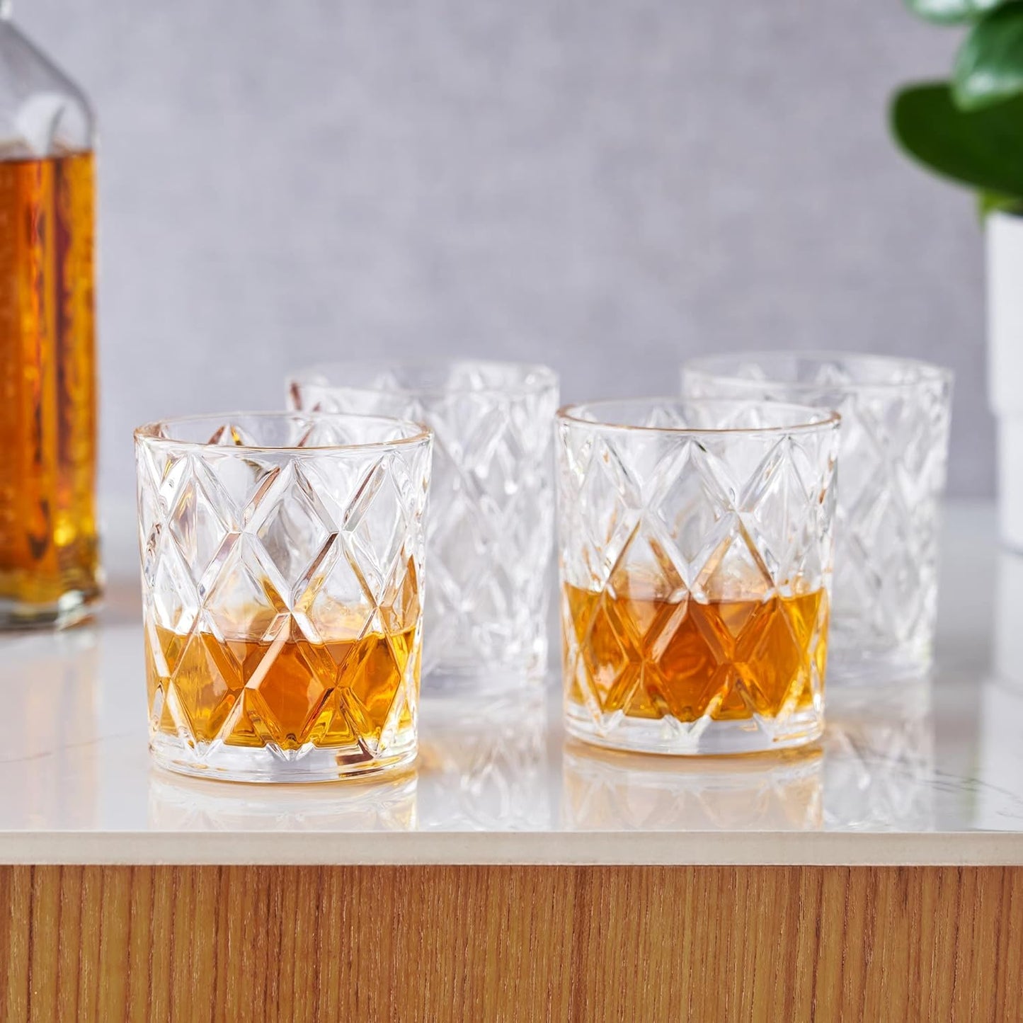 Crystal Rocks Whiskey Glasses - 320ML(Pack Of 6)