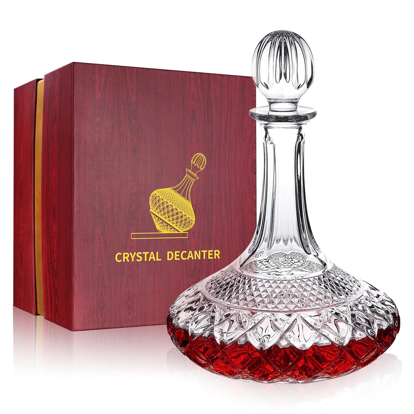 Single Wine Decanter, Crystal Bottle for Wine with Stopper - 1500ML