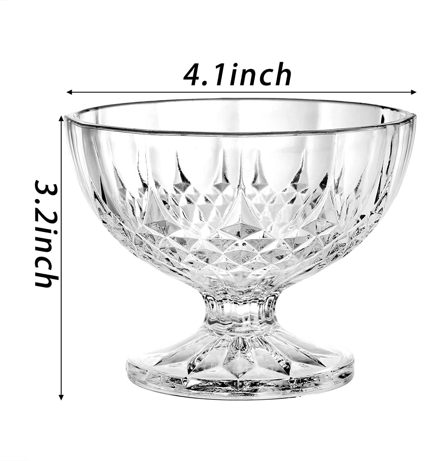 Dessert Ice Cream Crystal Bowl 150ml (Pack Of 6)