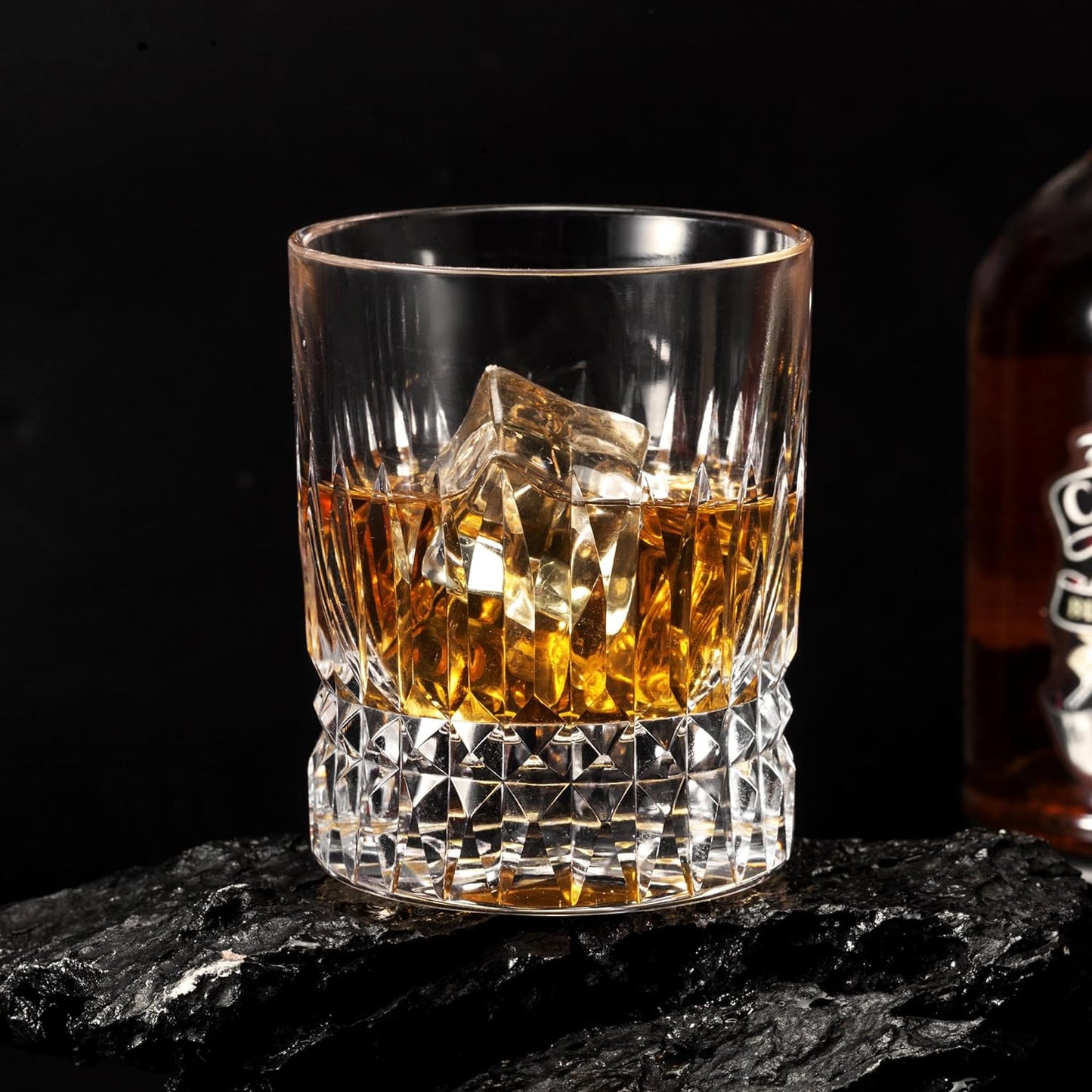 Heavy Hand Cut Crystal Whiskey Glasses - 150ML(Pack Of 6)