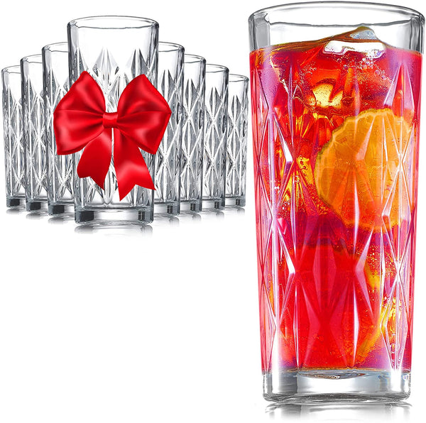 Crystal Highball Glass ,Water Glass Tumbler - 300ML (Pack Of 6)