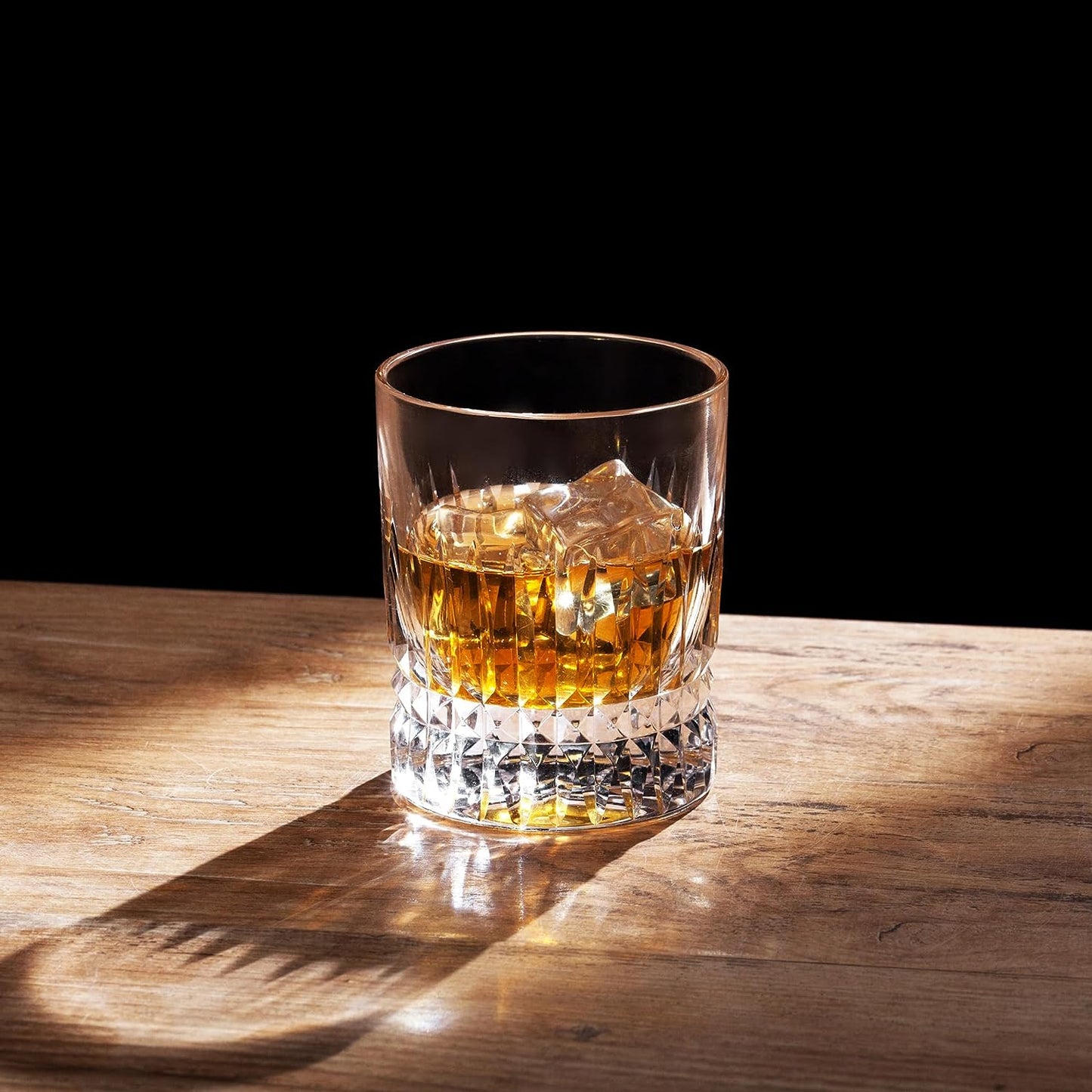 Heavy Hand Cut Crystal Whiskey Glasses - 150ML(Pack Of 6)