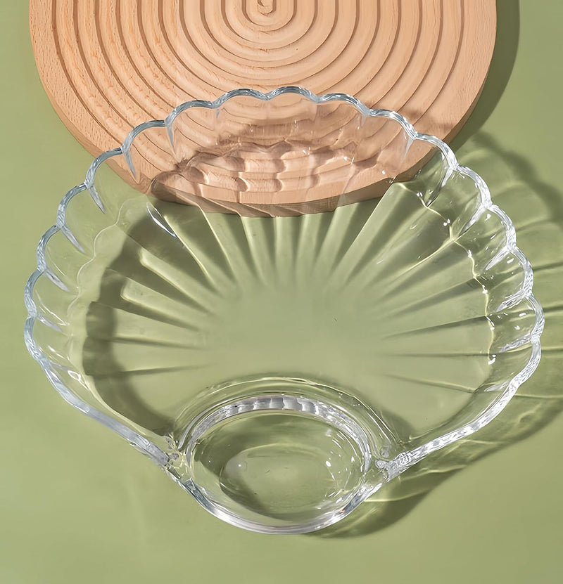 Shell-Shaped Glass Dip Plate