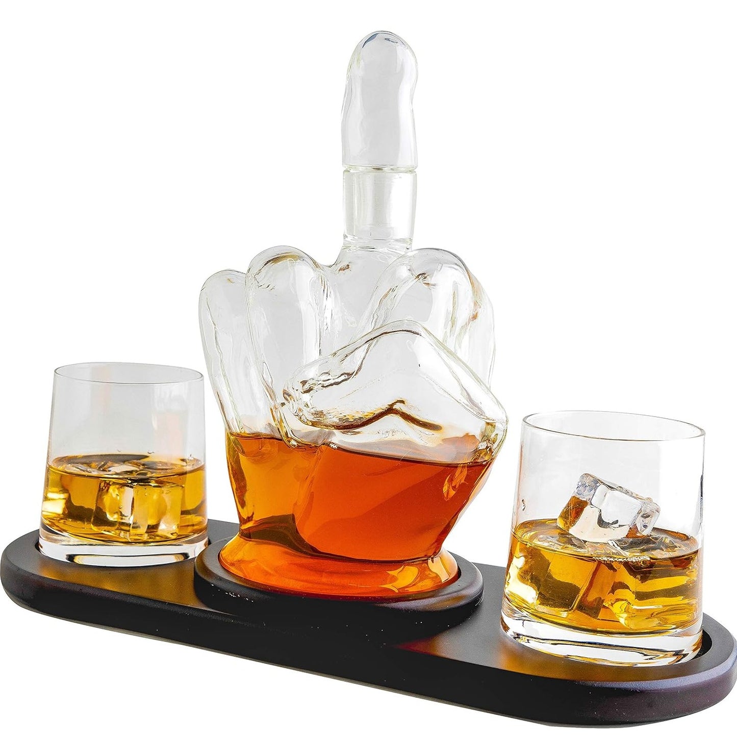 Middle Finger Decanter Set with 2 Glasses - 1000ML