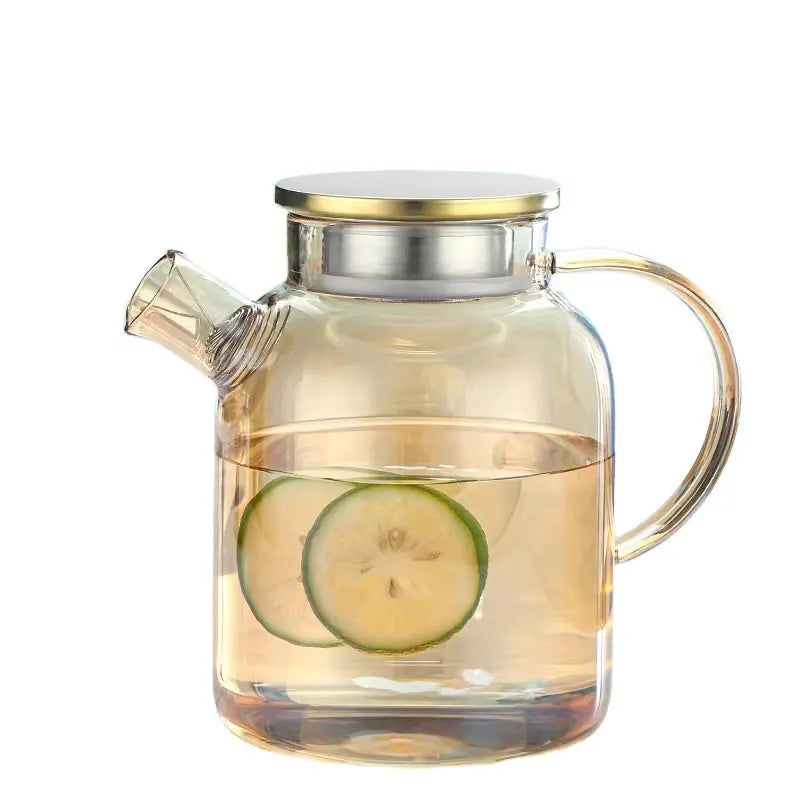 Glass Water Pitcher with Lid, Glass Water Kettle - 1800 ml