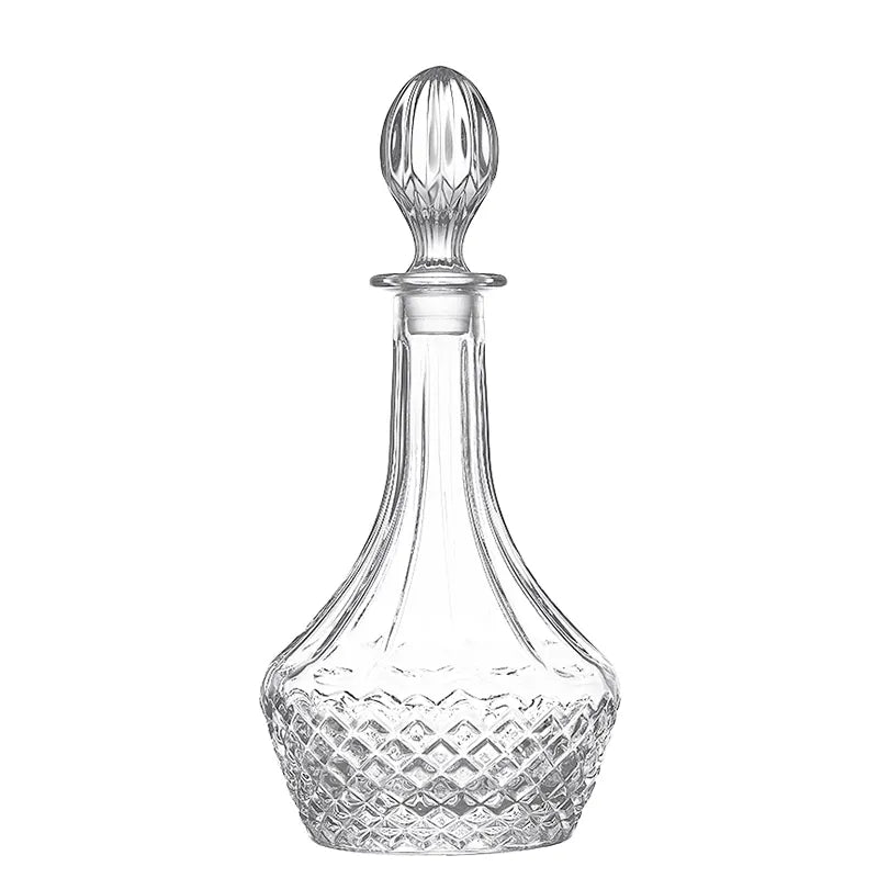 Single Classical Round Crystal Whisky Decanter - 1000ML