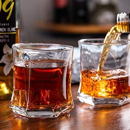 Old Fashioned hexagon Whiskey Glass - 340ML(Pack Of 6)