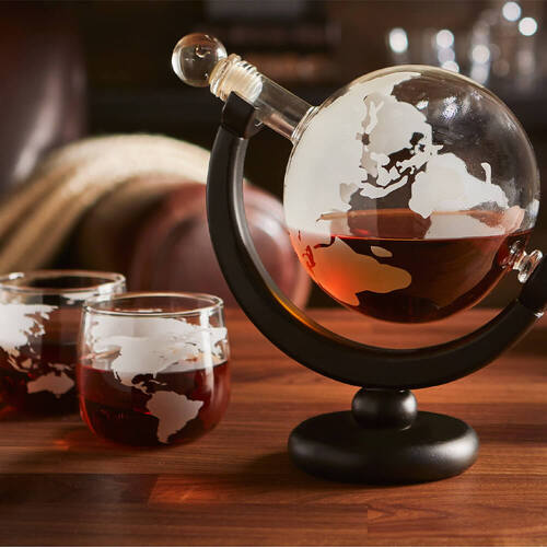 Single Handcrafted -Globe Whiskey or Wine Decanter - 850ml