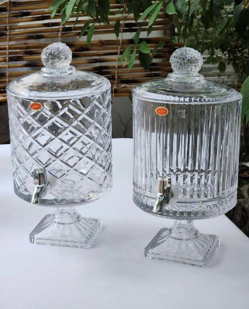 Crystal Glass Dispenser, Water Pitcher 4500 ML