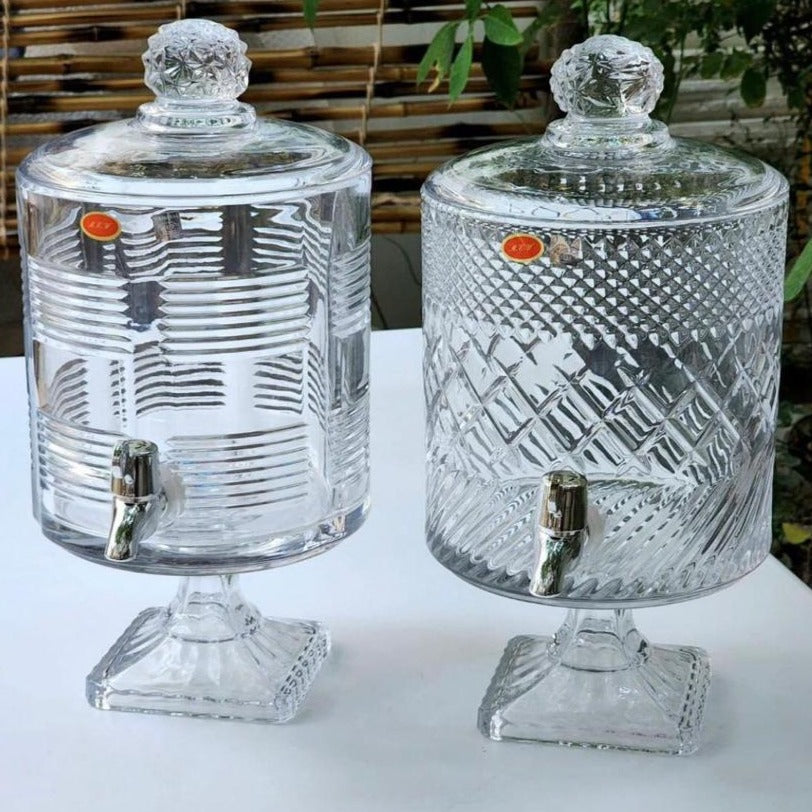 Crystal Glass Dispenser, Water Pitcher 4500 ML