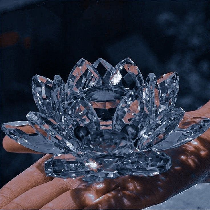 Crystal Lotus Candle Tealight Holders (Pack Of 6)