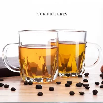 New Design & Style Glass Tea Cup Set (Pack Of 6)