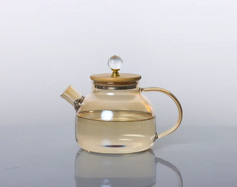 Borosilicate 1 LTR Glass Tea Pot