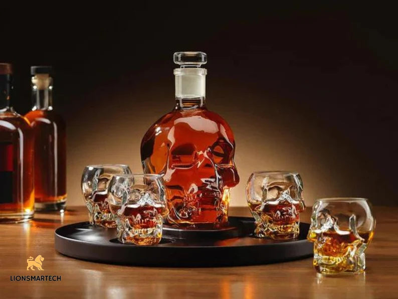 Skull Face Decanter And Glasses Set - 850ML