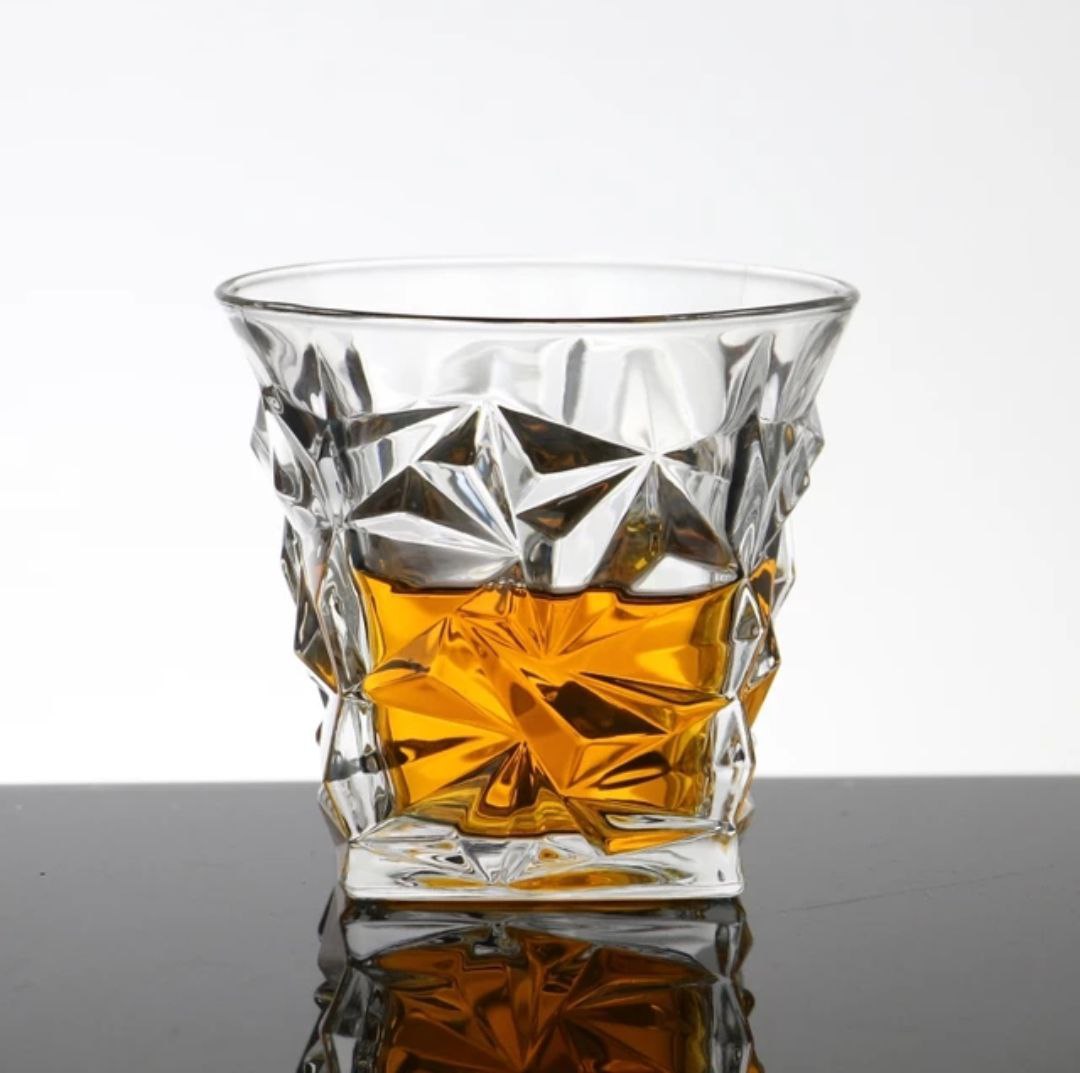 Crystal Diamond Whiskey Glass - 300ml(Pack Of 6)