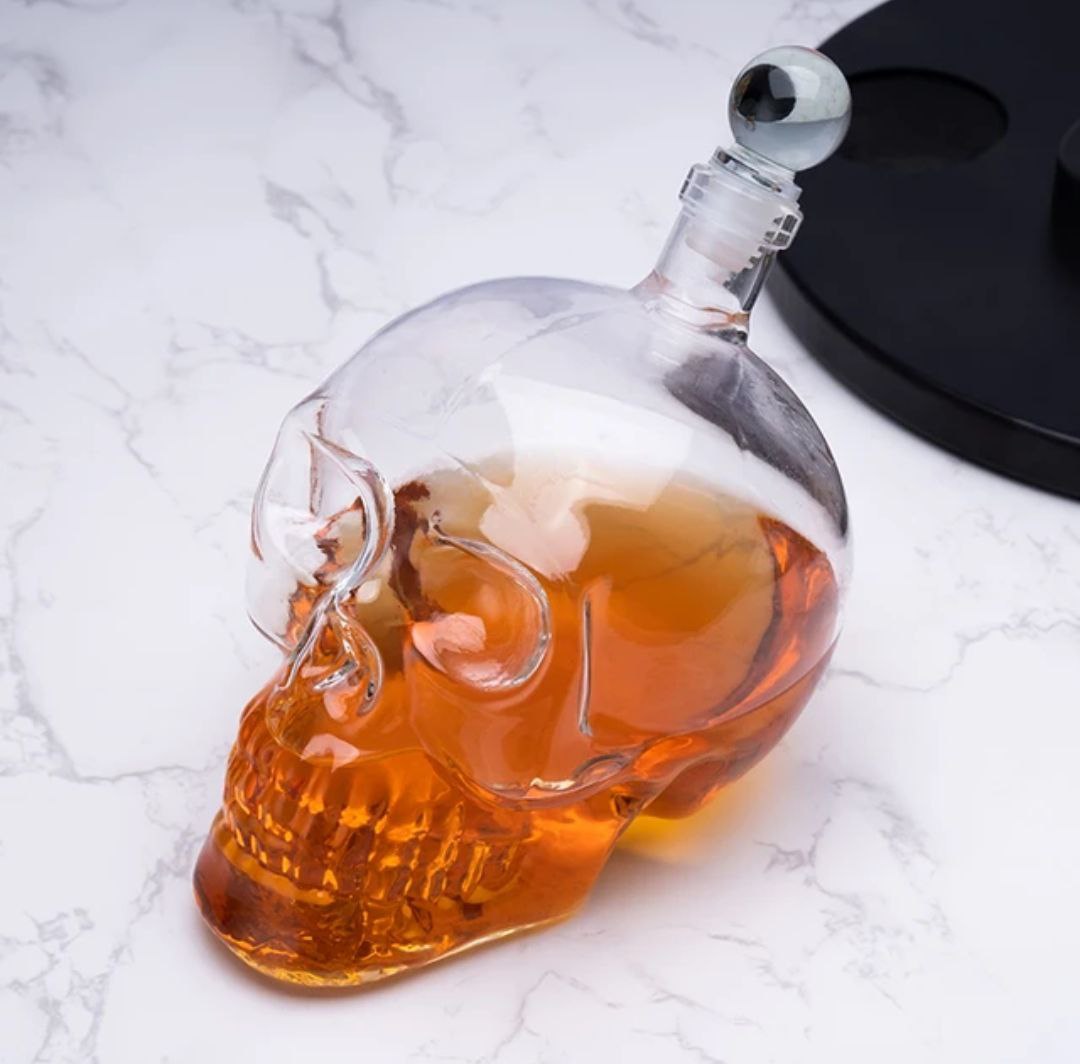 Skull Face Decanter And Glasses Set - 850ML