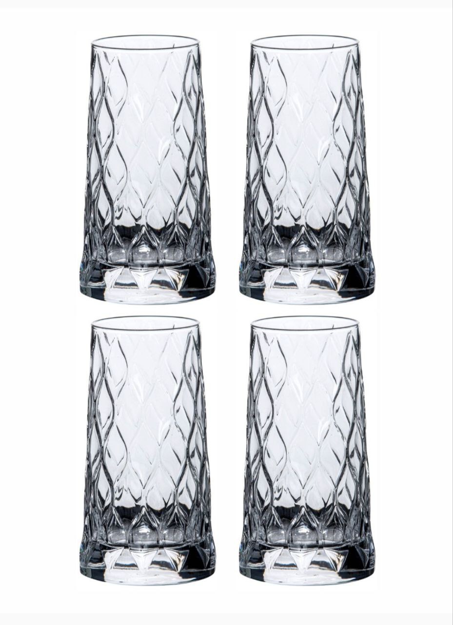 Foliage Glass Tumbler - 550ML (Pack Of 6)