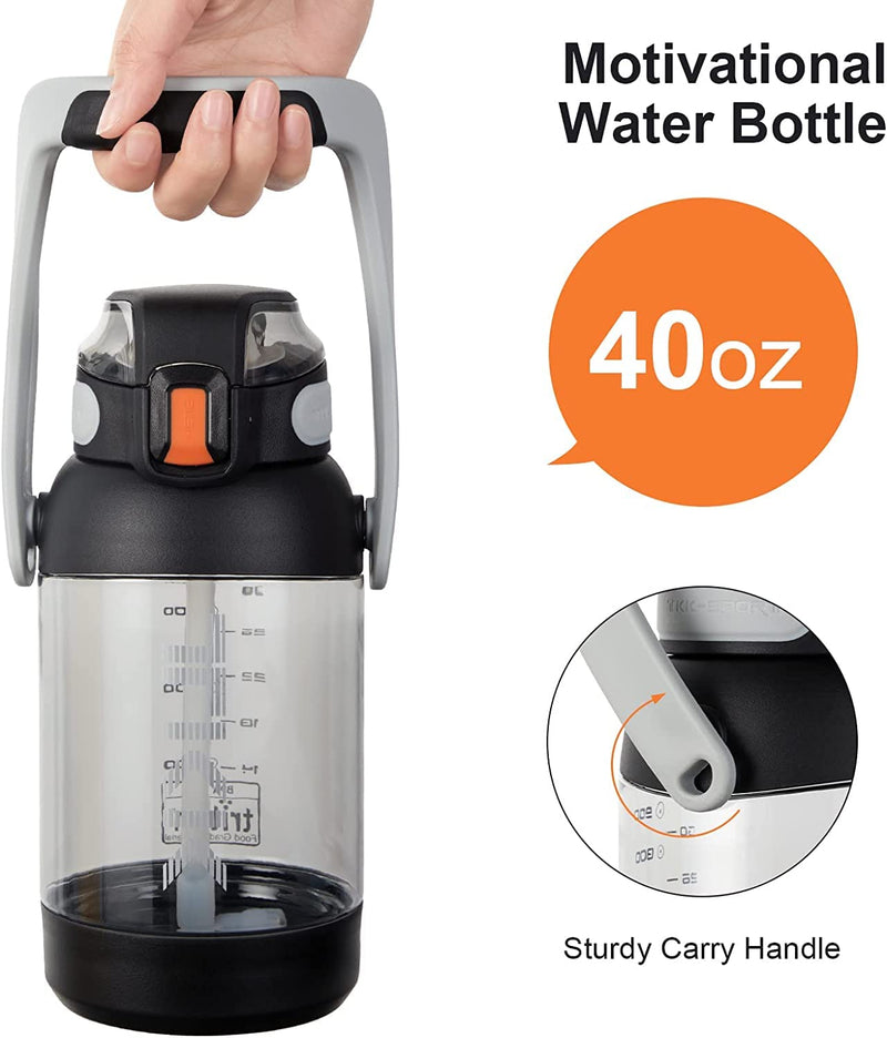 Water Bottles with Straw & Handle