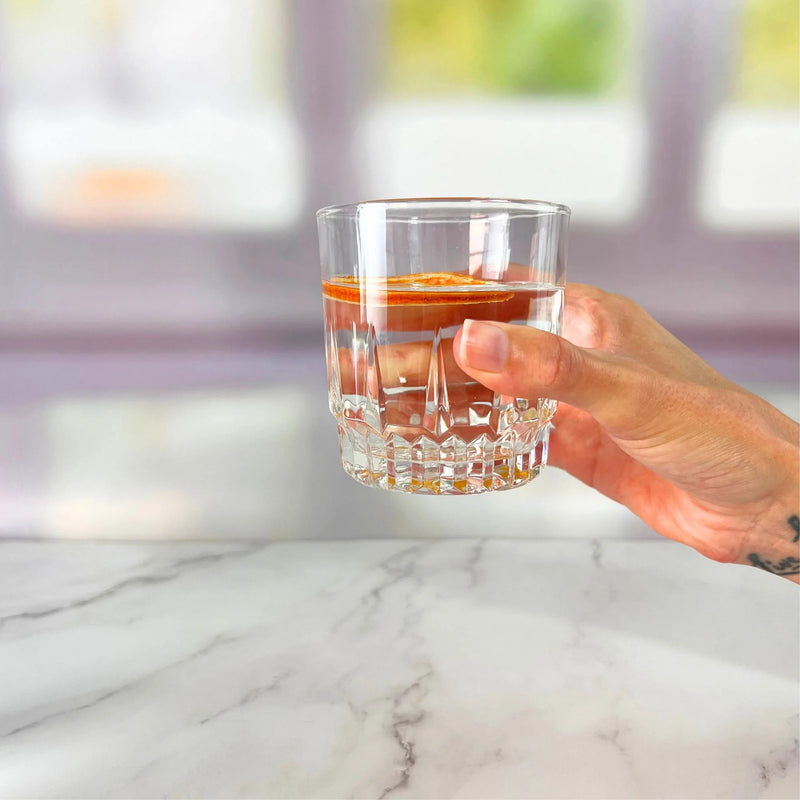 Elegant Design Whiskey Glass - 285ML(Pack Of 6)