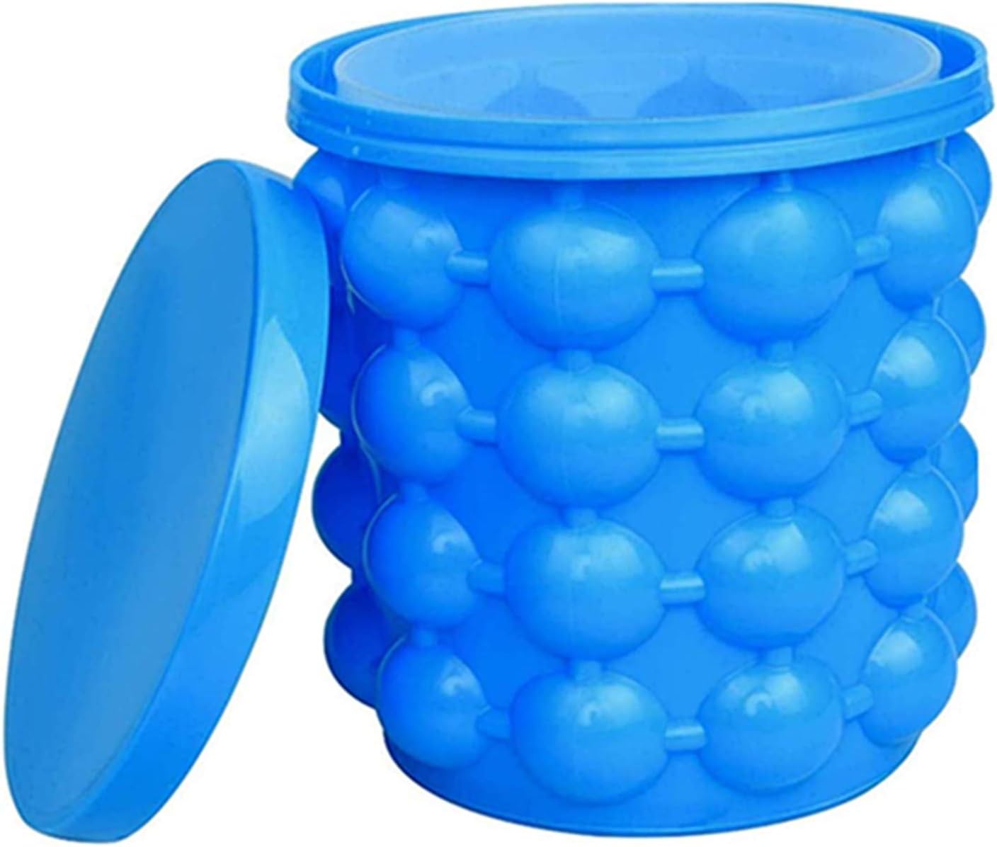 2 in 1 Silicone Ice Bucket & Ice Mold with Lid Pack Of 1 - Skyborn