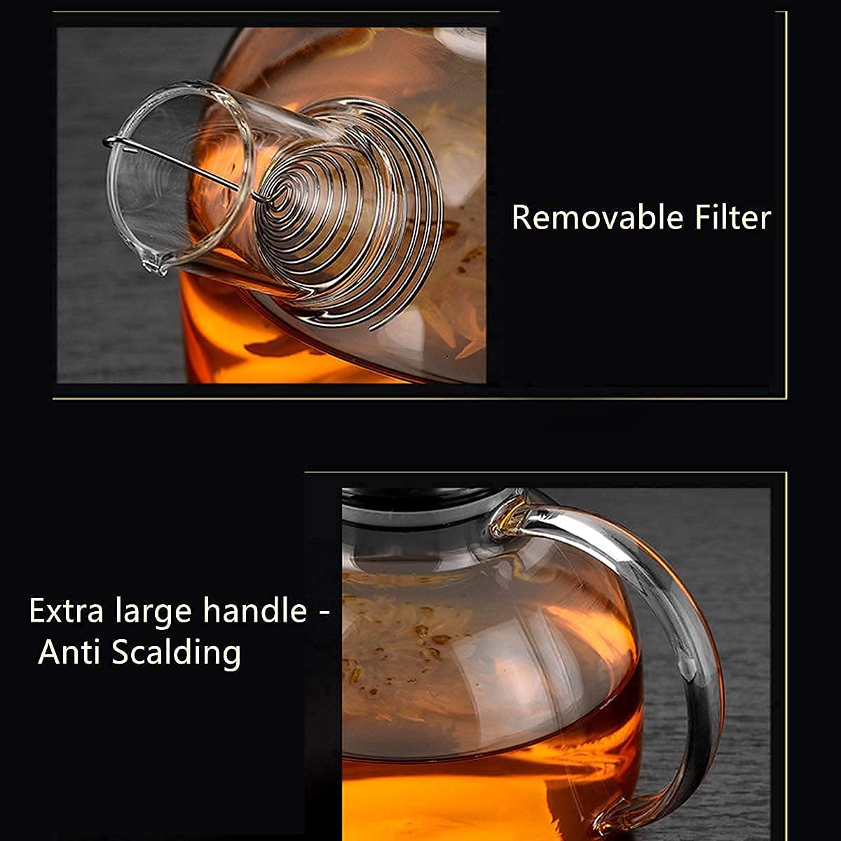 Modern Glass Teapot [1000 ml]