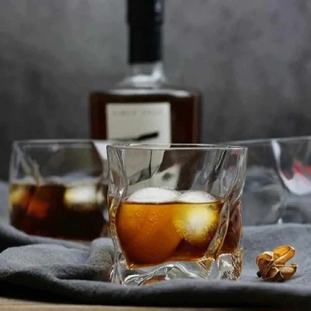 Uneven Whiskey Glasses - 300 ml(Pack Of 6)