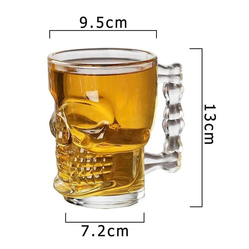 Glass Skull Beer Mug Transparent 520ml (PAck Of 6)