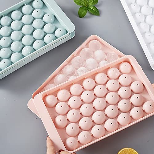 Round Ice Cube Trays, 33 Grid Mini Circle Ice Ball Mold - Multicolor, PACK OF 02