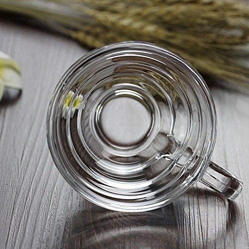 Crystal Clear Honey Tea and Coffee Cup Set-210ML (Pack Of 6)