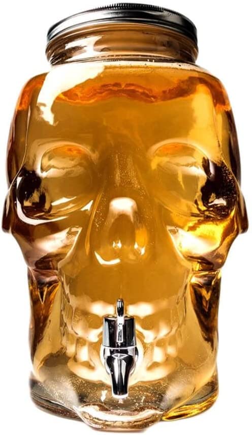 Drinking Skull Mason Jar with Metal Lid (6 Litter)