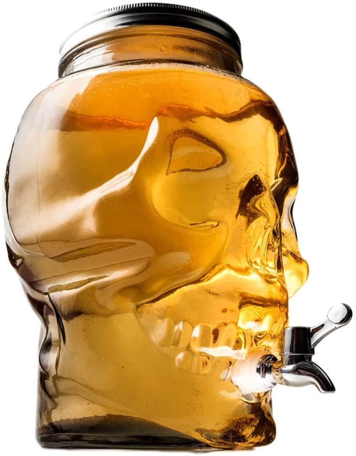 Drinking Skull Mason Jar with Metal Lid (6 Litter)