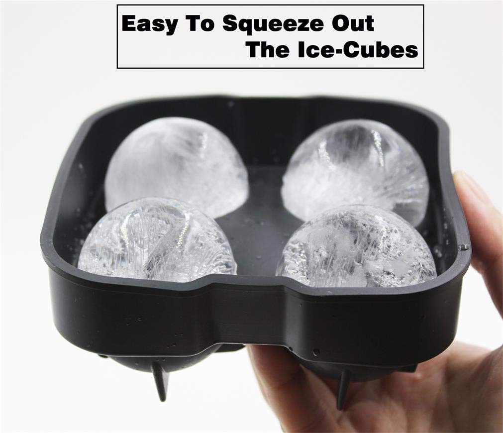 Four Cavity Silicone Ice Cube Mold, Set Of 2